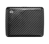 ÖGON -DESIGNS- Cartera de auténtica Fibra de Carbono, Gran Capacidad con Cierre metálico, protección RFID contra fraude y desmagnetización, Modelo Smart Case Oslo Large