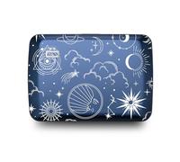 ÖGON -DESIGNS- OGON Cartera de Aluminio Smart Case V2 - Fácil Almacenamiento - Tarjetero Protección RFID - Capacidad 10 Tarjetas y Billetes (Grabado Astral)