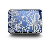 ÖGON -DESIGNS- Tarjetero de aluminio con cierre de metal, protección RFID contra el fraude y la desmagnetización, billetera compacta, modelo Smart Case Oslo, talla única, Minimalista