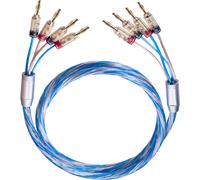Oehlbach Bi-Tech 4.4 B (2 x 3m) - Cable de altavoz o parlante, ensamblado, 4 mm², Banane, Compatible con biamplificación