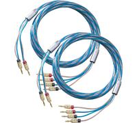 Oehlbach Bi-Tech 4 B (2 x 4m) - Cable de altavoz o parlante, ensamblado, Compatible bi-cableado, 4 mm², Banane