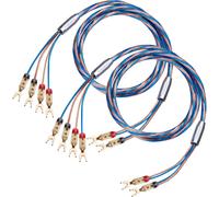 Oehlbach Bi-Tech 4 L (2 x 4m) - Cable de altavoz o parlante, ensamblado, Compatible bi-cableado, 4 mm², Fourches