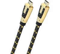 Oehlbach Carb Connect HDMI 2.1 Ultra High End Kabel 8K 60Hz 4K 120 Hz Hyperkristallines Kupfer (HPOCC) 4-Fach geschirmt separierte Innenleiter 24kt Goldstecker Gewebelmantel und Metallstecker - 2,2m