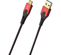 OEHLBACH Evolution C3 - Cable USB (3 m, USB A, USB C, 3.0 (3.1 Gen 1), Male connector / Male connector, Negro, Rojo)