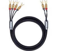 Oehlbach Fusion Four (2 x 2 m) - Cable de altavoz o parlante, ensamblado, Compatible bi-cableado, 4 mm², Fourches