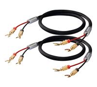 Oehlbach Fusion Two (2 x 2,5 m) - Cable de altavoz o parlante, ensamblado, 4 mm², Fourches