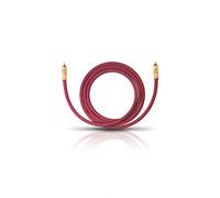 Oehlbach NF 214 Sub 300 | Erstklassiges Subwoofer-Kabel mit mehrfach Schirmung | 1x Cinch/1x Cinch, versilberter Innenleiter | 3 m - bordeaux