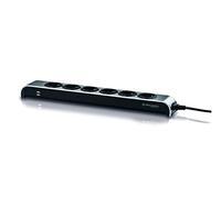 Oehlbach Powersocket 505 - Regleta múltiple, diseño Compacto, 2 Puertos USB de Alta Potencia para Tablet y Smartphone, Color Antracita