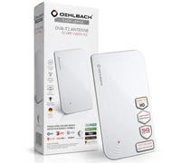 Oehlbach Scope Vision 5G DVB-T2 - Antena Digital para Interiores (Amplificador DVB-T, sucesor de Nuestro Ganador de Pruebas, con Filtro 5G, Color Blanco)