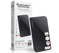 Oehlbach Scope Vision 5G DVB-T2 HD Antenne - Digitale Zimmerantenne - Aktiv DVB-T2 Verstärker - Nachfolger unseres Testsiegers - Jetzt mit 5G Filter, Schwarz, D1C17236