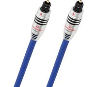 Oehlbach Series 80 - High-End optisches Digitalkabel mit vollmetall Toslink-Stecker (Digital-Audiokabel - Heimkino, Soundbar, Blu-Ray Player & PS4pro, Xbox One) 7,5 m - blau
