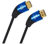 OEHLBACH Shape Magic - Cable HDMI 2.1 de alta velocidad 40-8K, certificado de 48 Gbps (conector en ángulo de 40 grados, blindaje de 3 vías, conector de cobre OFC de metal completo), negro, 2 m