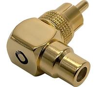 OEHLBACH Sound-AD 90 - Adaptador acodado RCA 90° (conector acodado a conector RCA, chapado en oro de 24 k, alta seguridad de contacto, 2 unidades)