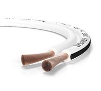 Oehlbach Speaker Wire SP-15 - Cable de Altavoz estéreo HI-FI con OFC (Cobre Libre de oxígeno, 2 x 1,5 mm², Cable para Altavoz, 10 m), Color Blanco