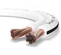 Oehlbach Speaker Wire SP-40 - Cable de Altavoz estéreo HI-FI con OFC (Cobre Libre de oxígeno, 2 x 4,0 mm², Cable para Altavoz, 30 m), Color Blanco