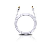 Oehlbach Transmission Plus - OFC Antennenkabel für TV und Radio - Koaxialstecker m/w, DVB-T2, HDTV, 4k & Ultra HD - 1,70m weiß, 1.70 m