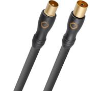 OEHLBACH Transmission Shift HD - Cable coaxial 4K UltraHD para TV, radio, televisión por cable, HDTV, apantallamiento de 4 vías, 1 m, color antracita