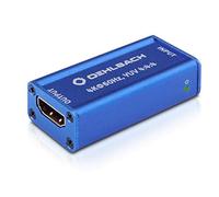 OEHLBACH UltraHD - Repetidor de señal HDMI para señales UltraHD, HDR, Dolby Vision, 4K con 60Hz, HDCP 2.2, color azul