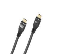OEHLBACH USB Pulse CC - Cable USB TYPE-C® - Velocidad de datos de 40 Gbps, carga rápida de 240 W, revestimiento de TPE, conductor interno OFC, antracita, 1 m