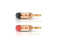 Oehlbach XXL Fusion - Conectores coaxiales (4 unidades), rojo