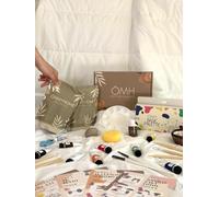 ÖHMYHOME Kit de Arcilla de Secado al Aire. Incluye Barniz Brillante, Pinturas Acrílicas, Herramientas, Pinceles, Esponja, Paleta de pintora y Manual en Español e Inglés (Premium)
