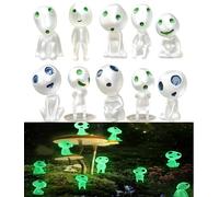 OEIOTEI 10 piezas surtidas accesorios de jardín de hadas árbol elf muñeca árbol luminoso Elves Forest Ghost Figure Glow in The Dark Dangle Elves Miniature Garden Decoration Stones Tree Ghosts Anime