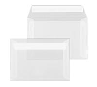 ÖKI Sobres transparentes C6, 50 unidades, 114 x 162 mm, 100 g, color blanco transparente