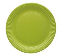 Ökolution Platos desechables (20 unidades, redondos, sin revestimiento de plástico, cartón FSC, embalaje respetuoso con el medio ambiente), color verde
