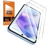 Oelrstfe 2 Piezas Protector Pantalla Para Samsung Galaxy A55 5G/Samsung Galaxy A35 5G Cristal Templado Dureza 9H Antiarañazos Antihuellas Sin Burbujas HD Transparente Ultra Resistente Vidrio Película