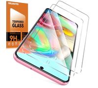 Oelrstfe 2 Piezas Protector Pantalla Para Samsung Galaxy A71（4G） Cristal Templado Dureza 9H Antiarañazos Antihuellas Sin Burbujas Ultra HD Transparente Ultra Resistente Vidrio Película