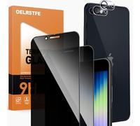 Oelrstfe 2 Piezas Protector Pantalla Privacidad para iPhone 8/iPhone SE 2020/iPhone 7/SE 2022 con 2 Protectora Lente Cámara,Cristal Templado Anti Espía,Privacy Vidrio Película Dureza 9H Anti-arañazo