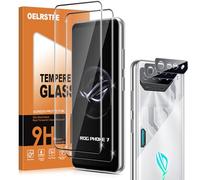 Oelrstfe 2x Protector Pantalla para Asus ROG Phone 7 /Phone 7 Ultimate con 2x Protector Camara, Dureza 9H, HD Clara, Anti Arañazos, Sin Burbujas,Ultra Resistente Cristal Templado 6,78"
