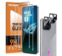 Oelrstfe 2x Protector Pantalla para Asus ROG Phone 8 5G con 2x Protector Camara, Dureza 9H, HD Clara, Anti Arañazos, Sin Burbujas,Ultra Resistente Cristal Templado para ROG Phone 8 5G 6,78"