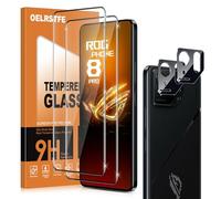 Oelrstfe 2x Protector Pantalla para Asus ROG Phone 8 Pro 5G con 2x Protector Camara, Dureza 9H, HD Clara, Anti Arañazos, Sin Burbujas,Ultra Resistente Cristal Templado para ROG Phone 8 Pro 5G 6,78"