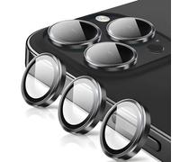 Oelrstfe Protector de Lente Cámara para iPhone 13 Pro/13 Pro Max,Película Protectora de Camara Lentes,Cristal Vidrio Templado HD Transparente Dureza 9H Anti-arañazo Sin Burbujas Protección,Negro