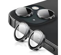 Oelrstfe Protector de Lente Cámara para iPhone 14/14 Plus,Negro Protectora de Camara Lentes,Cristal Vidrio Templado HD Transparente Dureza 9H Anti-arañazo Sin Burbujas Protección,Negro