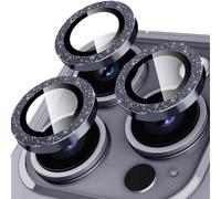 Oelrstfe Protector de Lente Cámara para iPhone 14 Pro/14 Pro Max,Película Protectora de Camara Lentes,Cristal Vidrio Templado HD Transparente Dureza 9H Anti-arañazo Sin Burbujas Protección,Negro