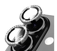 Oelrstfe Protector de Lente Cámara para iPhone 16/16 Plus,Película Protectora de Camara Lentes,Cristal Vidrio Templado HD Transparente Dureza 9H Anti-arañazo Sin Burbujas Protección,Negro