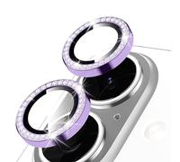 Oelrstfe Protector de Lente Cámara para iPhone 17,Película Protectora de Camara Lentes,Cristal Vidrio Templado HD Transparente Dureza 9H Anti-arañazo Sin Burbujas Protección,Púrpura