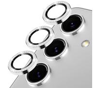 Oelrstfe Protector de Lente Cámara para Samsung Galaxy S24+ / S24 Plus 5G,Película Protectora de Camara Lentes,Cristal Vidrio Templado HD Transparente Dureza 9H Anti-arañazo Protección,Plata