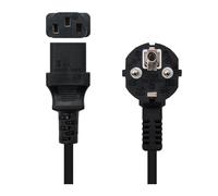 OEM AC-EU-C13 Cable de alimentación - Conector CEE7 macho - C13 hembra - Conductor AWG18 - 5m - Color negro