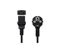 OEM AC-EU-C13 Netzkabel - CEE7-Stecker (männlich) - C13-Buchse (weiblich) - AWG18-Leiter - 5 m - Farbe: Schwarz