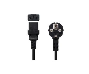 OEM AC-EU-C13 Netzkabel - CEE7-Stecker (männlich) - C13-Buchse (weiblich) - AWG18-Leiter - 5 m - Farbe: Schwarz