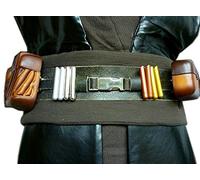 OEM Anakin Deluxe - Estuches para cinturón de cuero, cápsulas, accesorio para disfraz de Jedi, Star Wars (M)