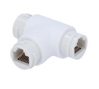 OEM CON-RJ45-T-W Adaptador RJ45 - Conector entrada RJ45 hembra - Conector salida 2 RJ45 hembra - Compatible UTP - IP66 - Color