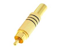OEM CON117 Conector - RCA macho para soldar - Cable paralelo audio - Para cables de Ø 6mm - Recubrimiento anticorrosión - 10g