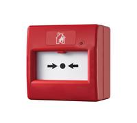 OEM FOC-721 AH-0817 Pulsador de llamada manual reiniciable en color rojo. LED rojo con resistencia de limitación de corriente. C