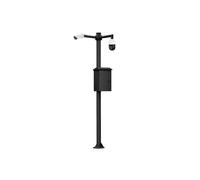 OEM KIT-BACULO-60-NEGRO Zerlegbarer 6 m hoher Mast aus schwarz lackiertem verzinktem Stahl mit Halterung für Kamera und Speed d