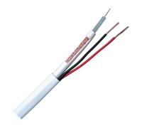 OEM RG59P-100B Cable Combinado - RG59 + alimentación - Rollo de 100 metros - Cubierta color blanco - Diámetro exterior 9.0 mm -