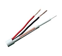 OEM RG59UP-100 Cable Combinado - Micro RG59 + alimentación - Rollo de 100 metros - Cubierta color blanco - Diámetro exterior 6.8
